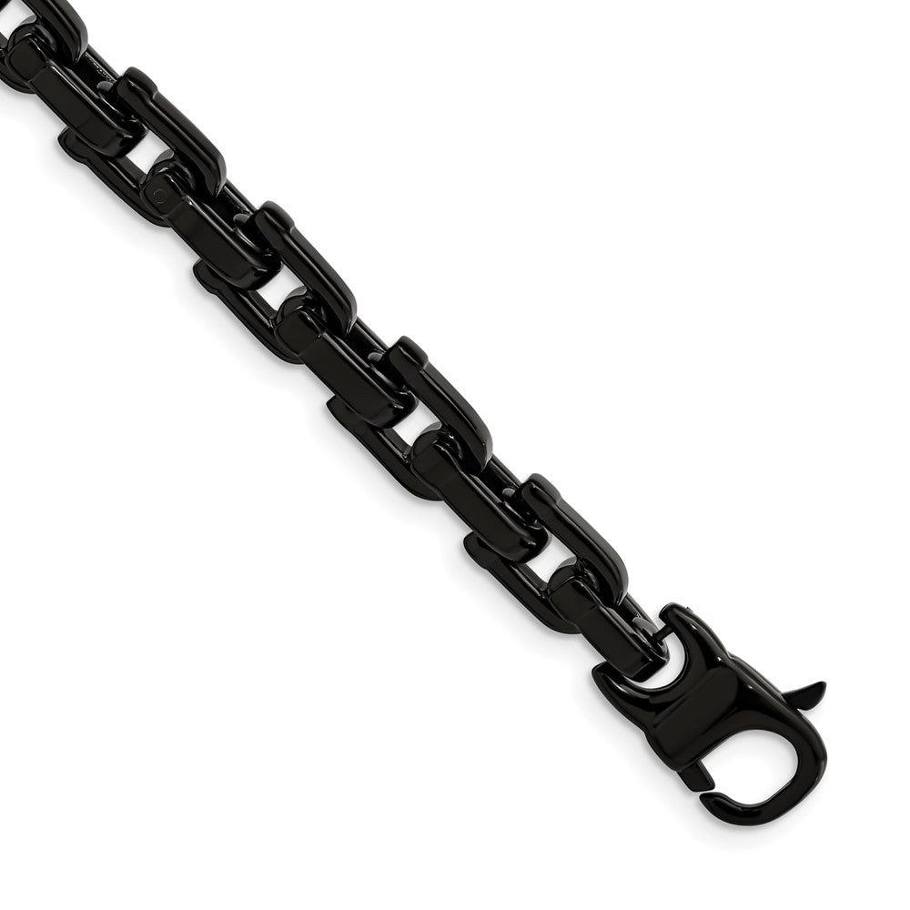 Chisel Stainless Steel Polished Black IP-plated 8.5 inch Fancy Link Bracelet SRB163-8.5