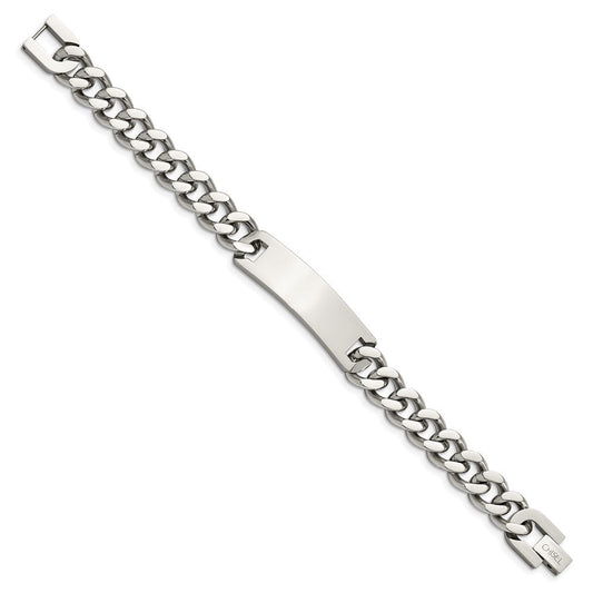 Chisel Stainless Steel Polished Curb Chain 7.75 inch ID Bracelet SRB1791-8