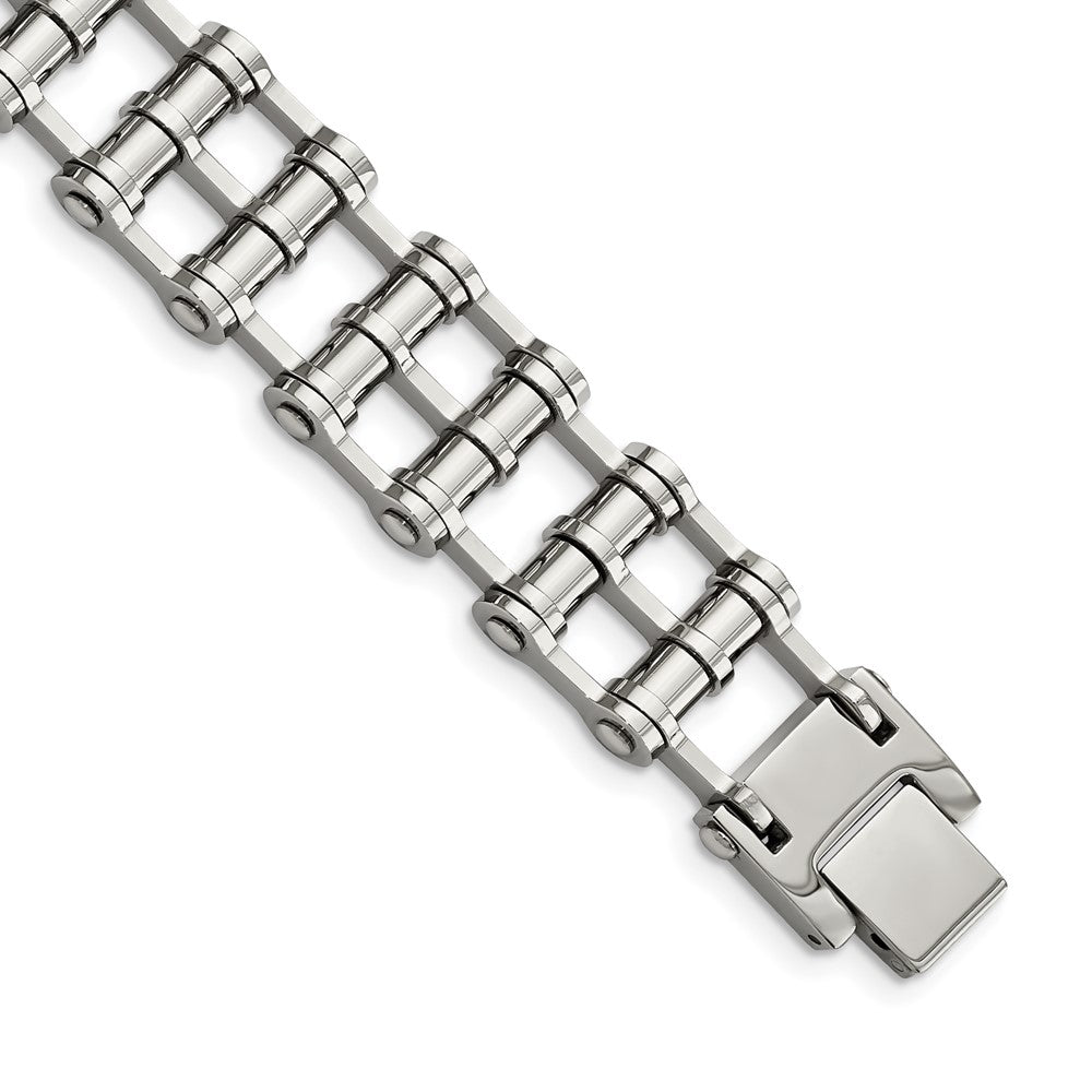 Chisel Stainless Steel Polished 8.5 inch Barrel Link Bracelet SRB188-8.5