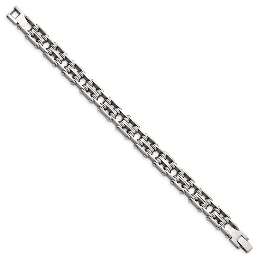 Chisel Stainless Steel Polished 9 inch Link Bracelet SRB193-8.5