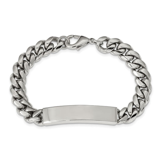 Chisel Stainless Steel Polished Curb Chain 8.25 inch ID Bracelet SRB2225-8.25
