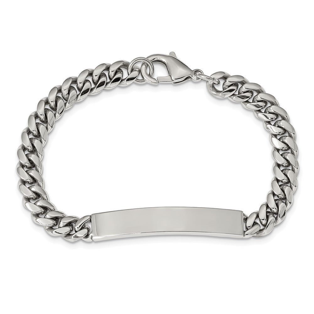 Chisel Stainless Steel Polished Curb Chain 8.25 inch ID Bracelet SRB2226-8.25