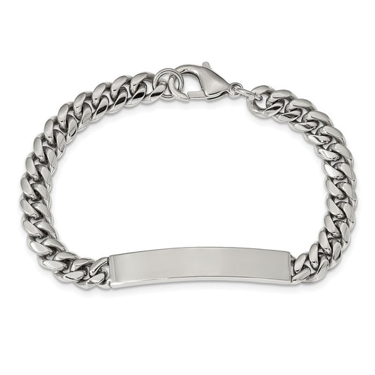 Chisel Stainless Steel Polished Curb Chain 8.25 inch ID Bracelet SRB2226-8.25