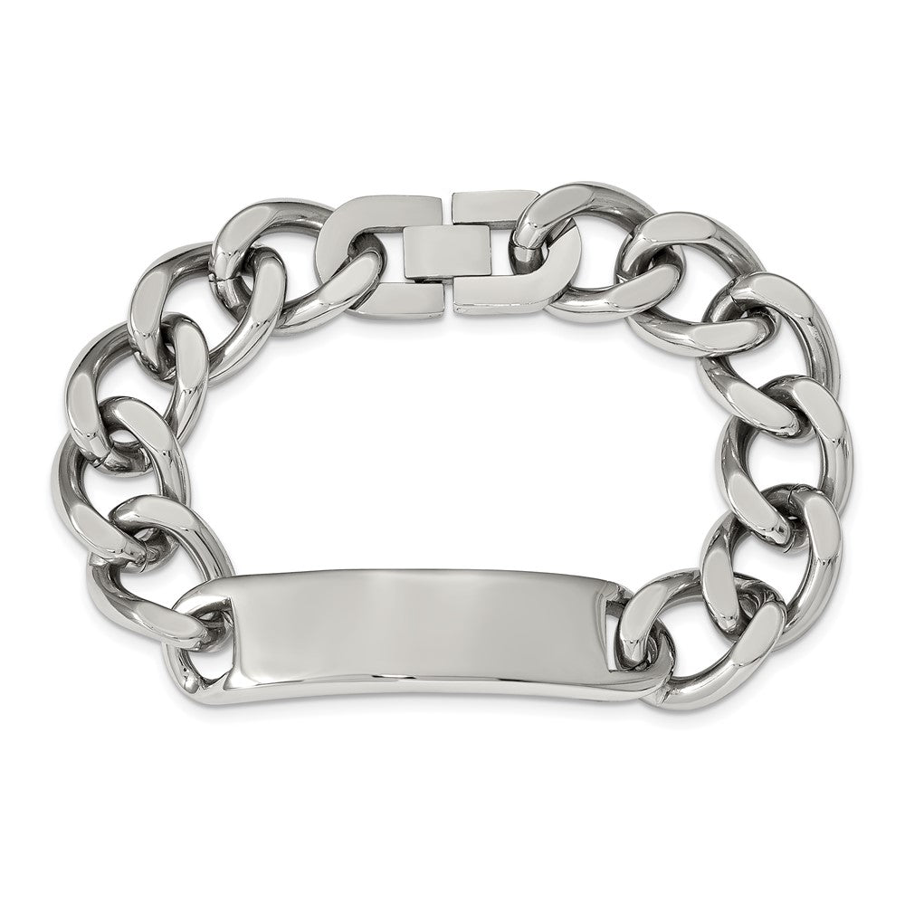 Chisel Stainless Steel Polished Curb Link 8.75 inch ID Bracelet SRB225-9