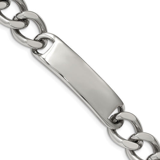 Chisel Stainless Steel Polished Curb Link 8.75 inch ID Bracelet SRB225-9