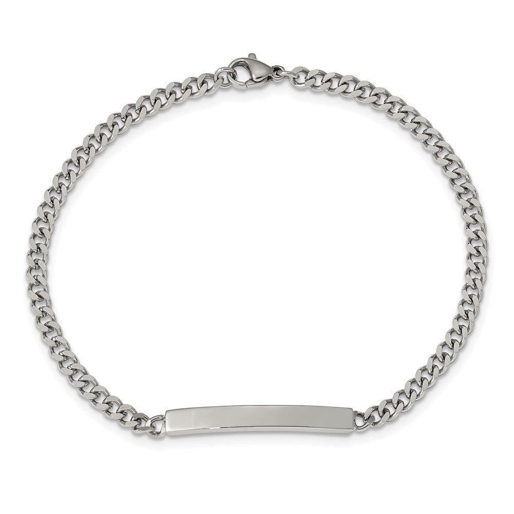 Chisel Stainless Steel Polished Flat Curb Chain 8.5 inch ID Bracelet SRB2267-8.5