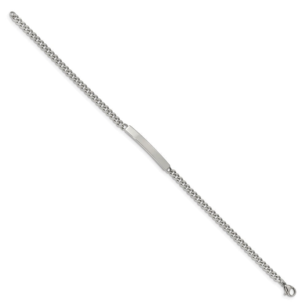 Chisel Stainless Steel Polished Flat Curb Chain 8.5 inch ID Bracelet SRB2267-8.5