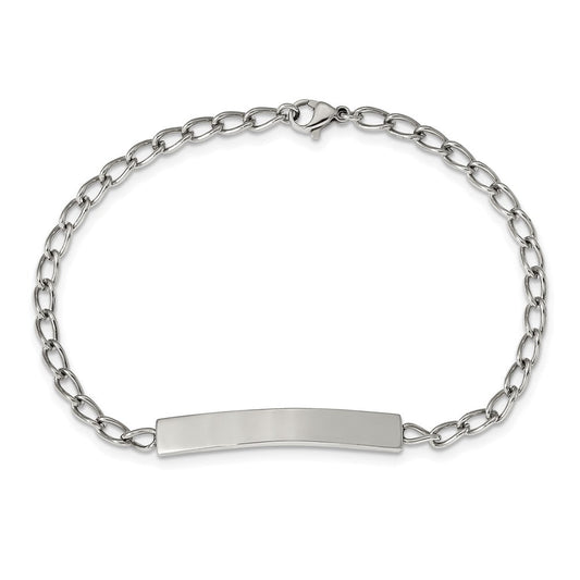 Chisel Stainless Steel Polished Curb Chain 8.5 inch ID Bracelet SRB2268-8.5