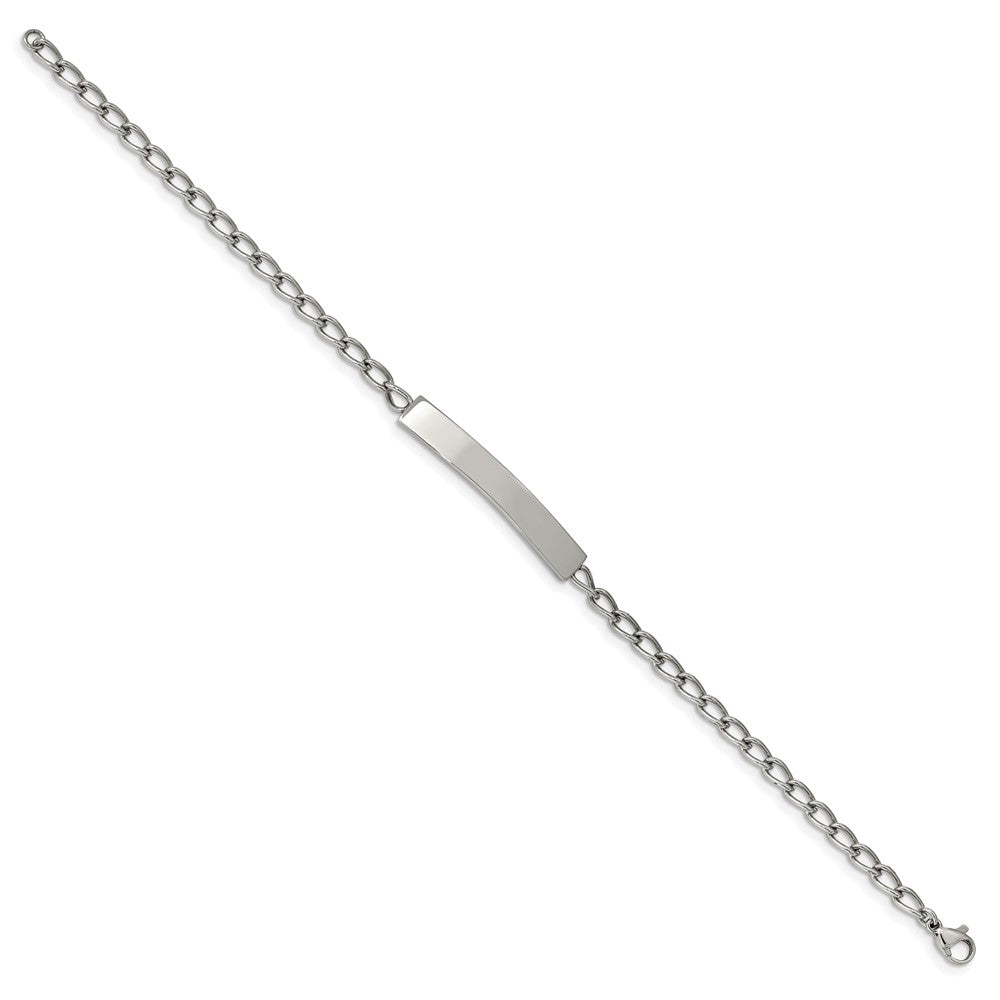 Chisel Stainless Steel Polished Curb Chain 8.5 inch ID Bracelet SRB2268-8.5