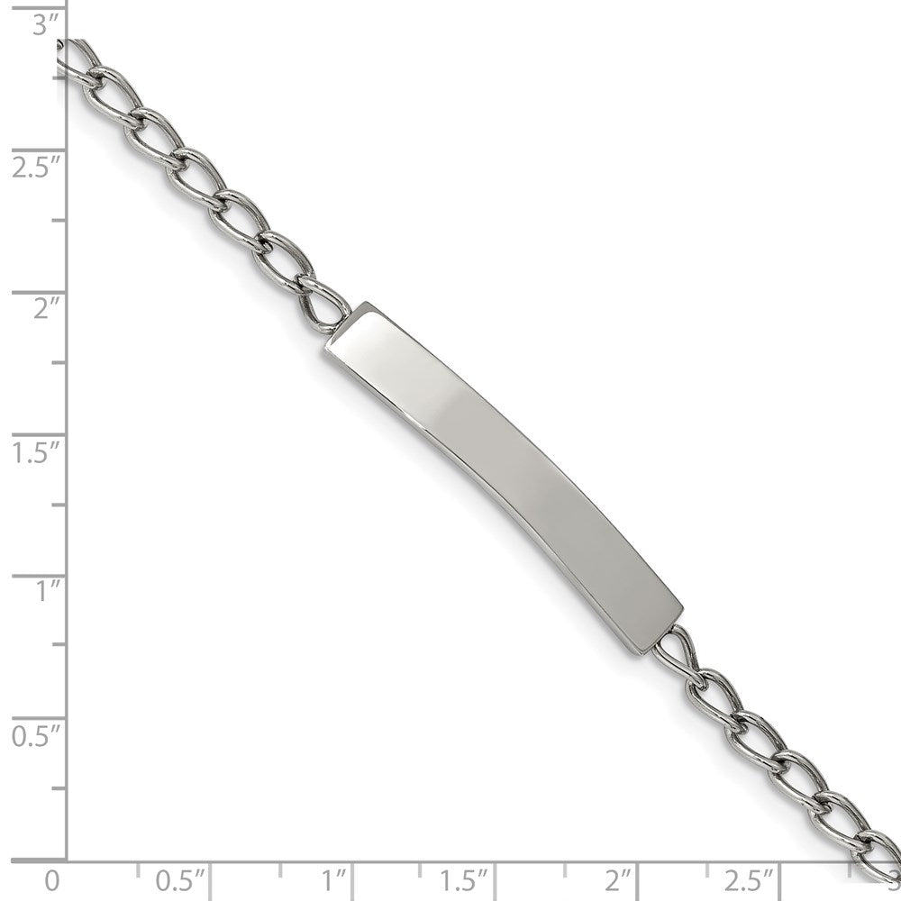 Chisel Stainless Steel Polished Curb Chain 8.5 inch ID Bracelet SRB2268-8.5