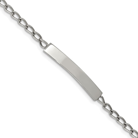 Chisel Stainless Steel Polished Curb Chain 8.5 inch ID Bracelet SRB2268-8.5