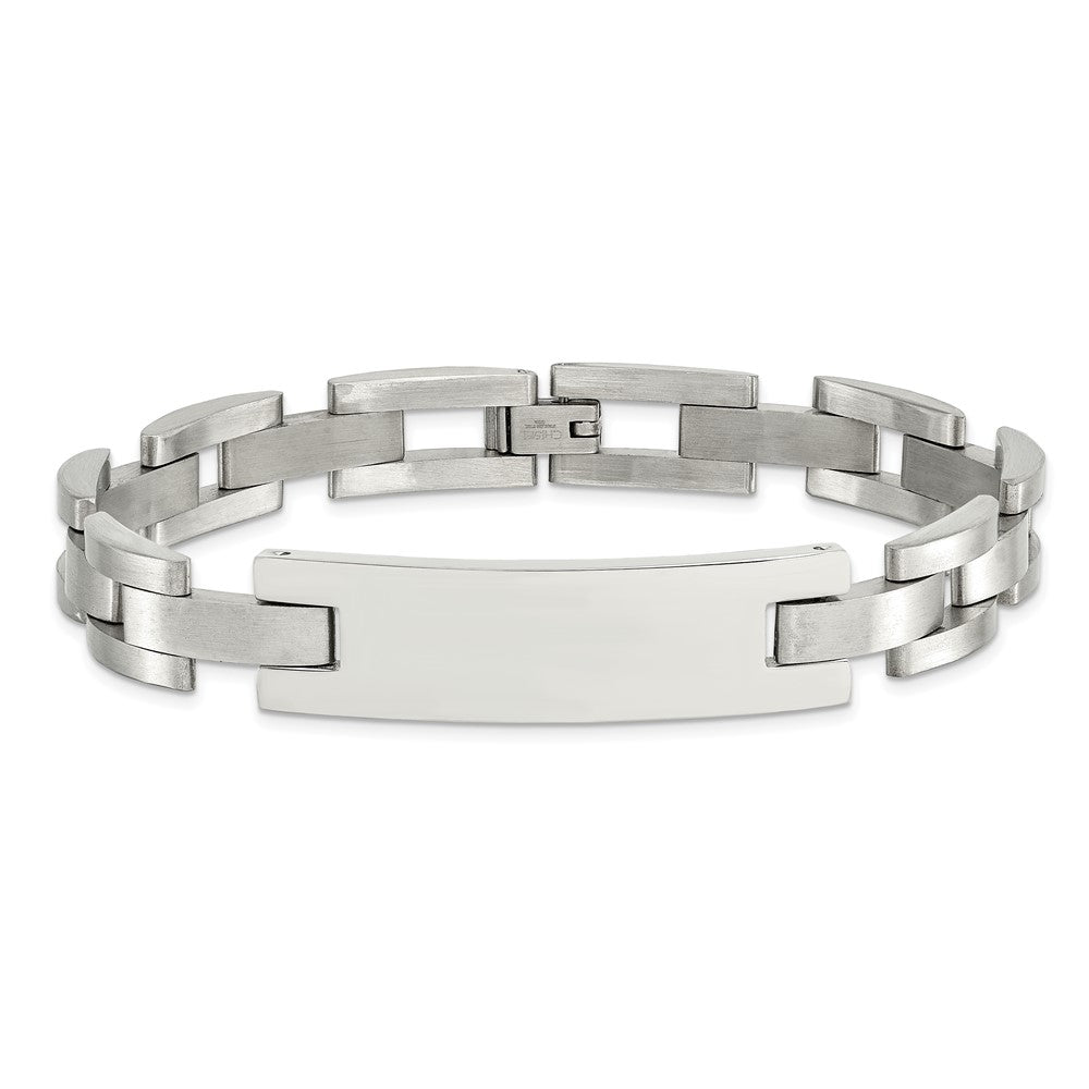 Chisel Stainless Steel Brushed and Polished 9.25 inch ID Bracelet SRB229-9.25