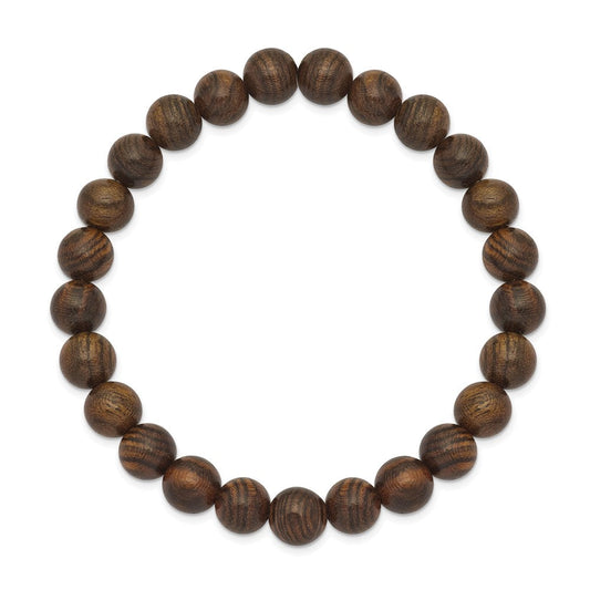 Chisel 8mm Tigerwood Beaded Stretch Bracelet SRB2513