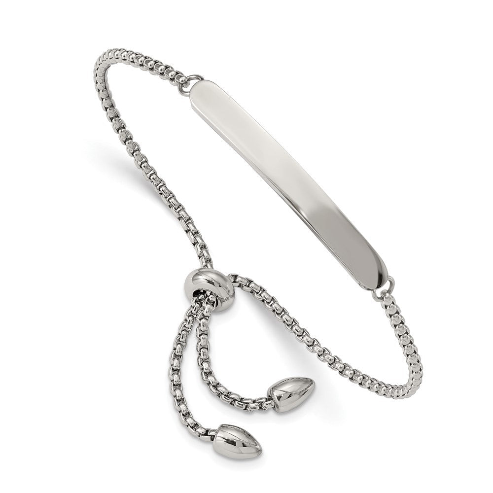 Chisel Stainless Steel Polished Adjustable ID Bracelet SRB2557