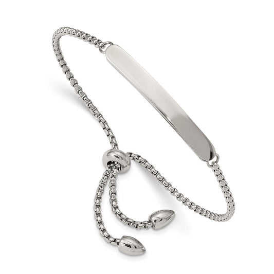 Chisel Stainless Steel Polished Adjustable ID Bracelet SRB2557