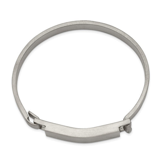 Chisel Stainless Steel Brushed 7.8mm ID Bangle SRB2635