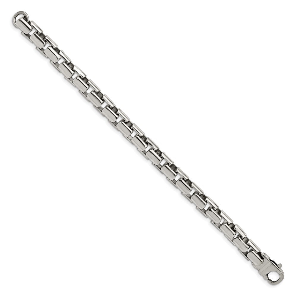 Chisel Stainless Steel Polished 8.5 inch Square Link Bracelet SRB2666-8.5