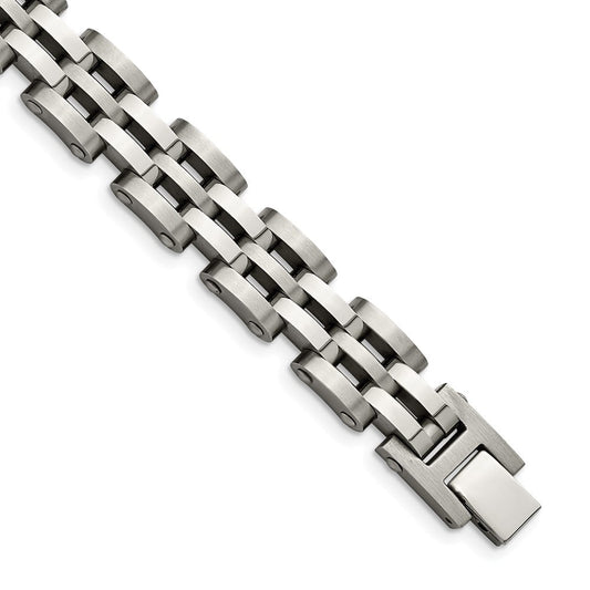 Chisel Stainless Steel Brushed and Polished 8.75 inch Link Bracelet SRB2669-8.75