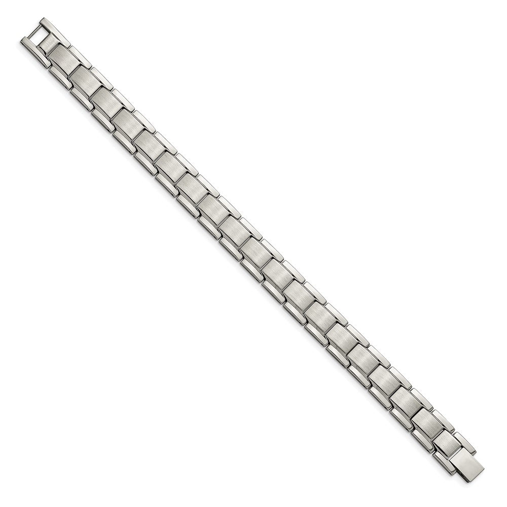 Chisel Stainless Steel Brushed and Polished 8.25 inch Link Bracelet SRB2777-8.25