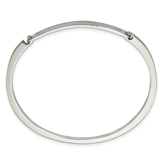 Chisel Stainless Steel Polished 2mm ID Bangle SRB2841