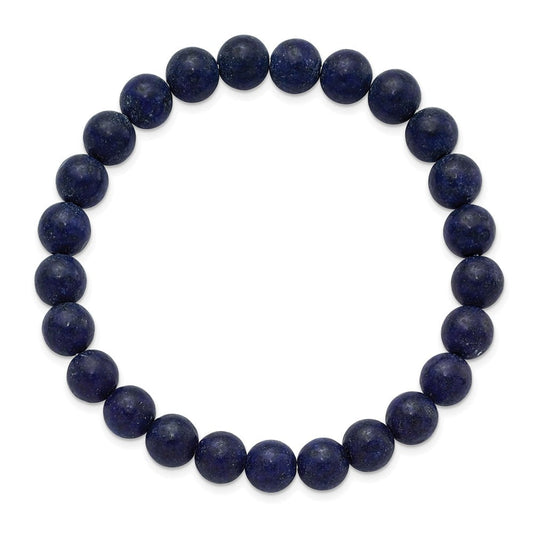 Chisel 8mm Lapis Agate Beaded Stretch Bracelet SRB2856