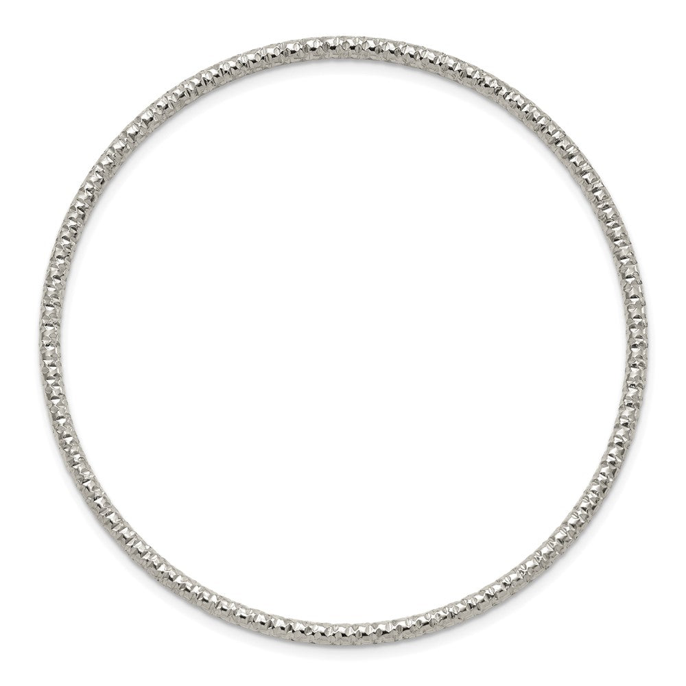 Chisel Stainless Steel Polished and Textured 2mm Slip on Bangle SRB2900