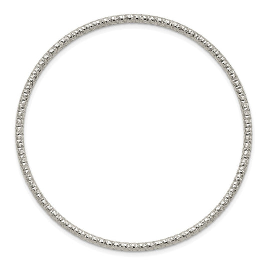Chisel Stainless Steel Polished and Textured 2mm Slip on Bangle SRB2900