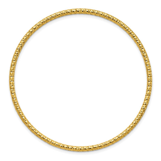Chisel Stainless Steel Polished and Textured Yellow IP-plated 2mm Slip on Bangle SRB2901