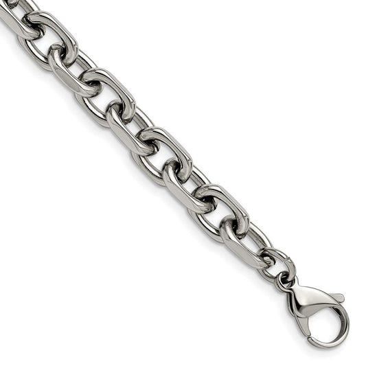 Chisel Stainless Steel Polished 8.5mm 8.75 inch Cable Bracelet SRB2913-8.75
