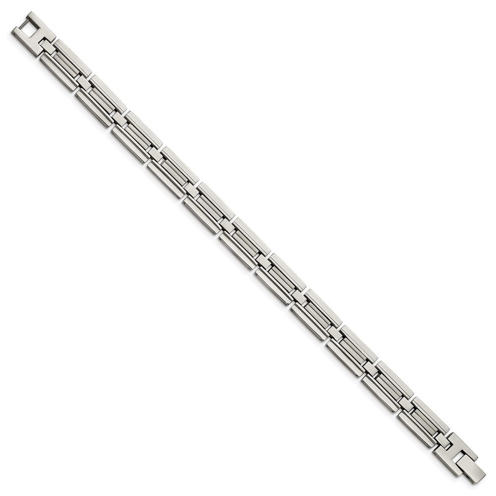 Chisel Stainless Steel Brushed and Polished 8.5 inch Link Bracelet SRB2956-8.5