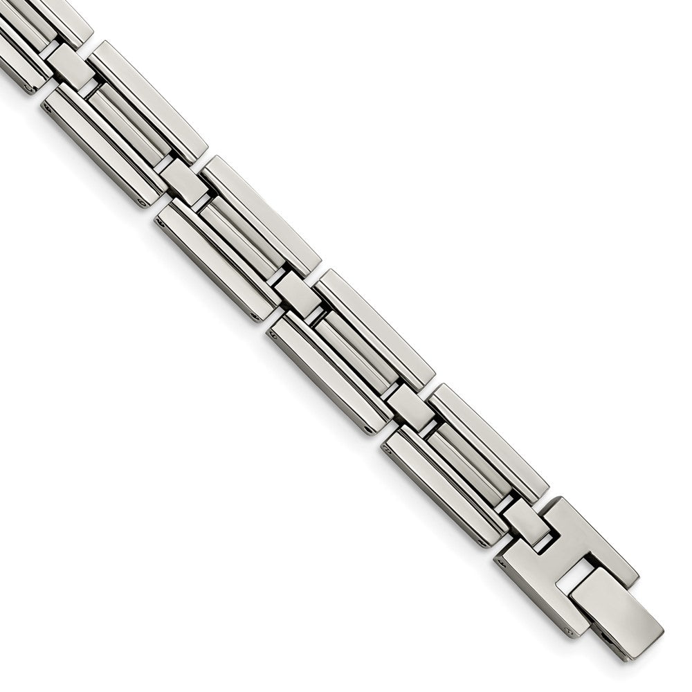 Chisel Stainless Steel Brushed and Polished 8.5 inch Link Bracelet SRB2956-8.5