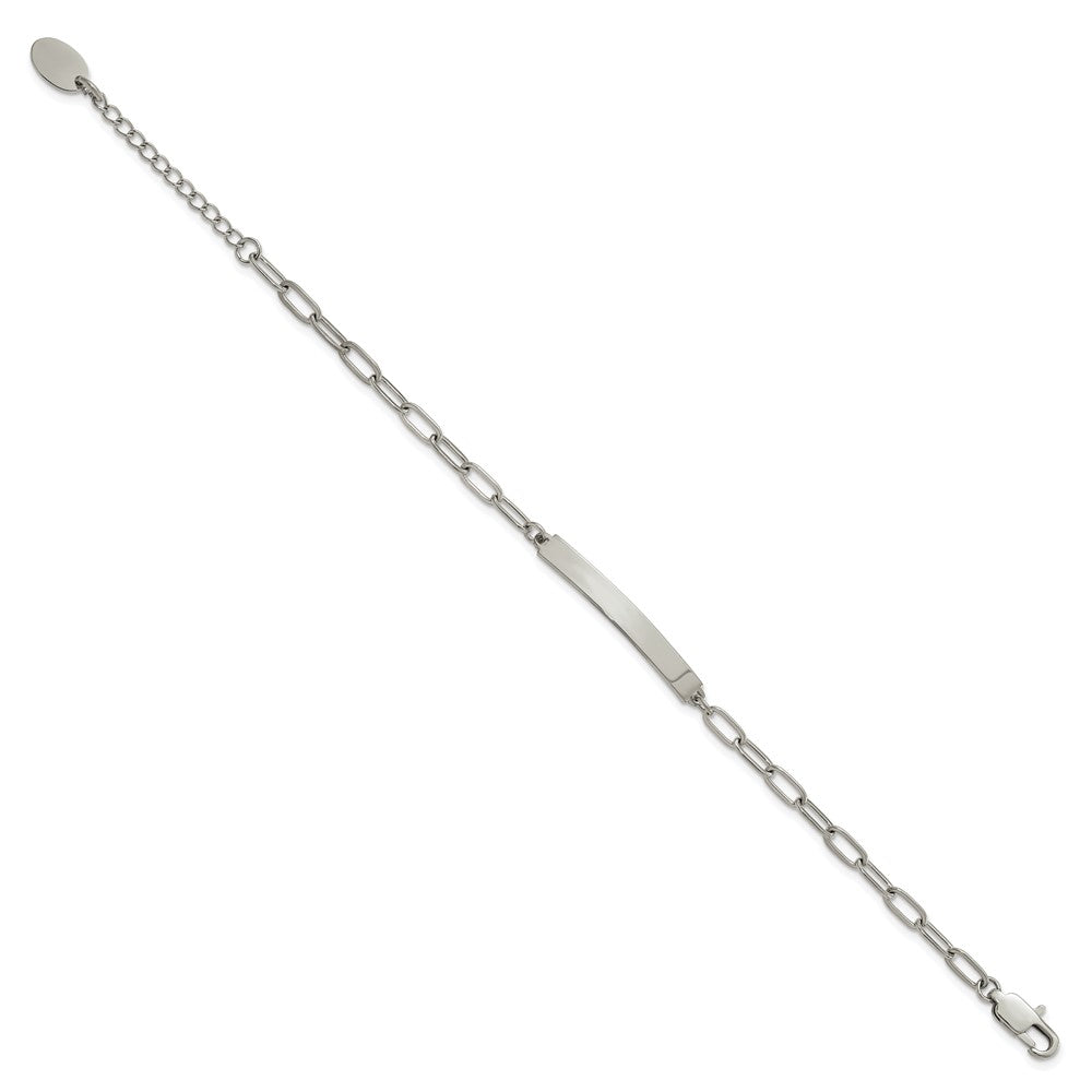 Chisel Stainless Steel Polished Paperclip Link Chain 6.5 inch with 1.25 inch ID Bracelet SRB3146-6.5