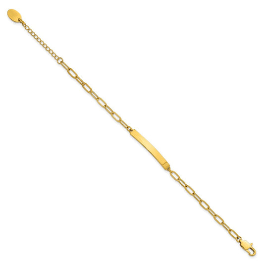 Chisel Stainless Steel Polished Yellow IP-plated Paperclip Link Chain 6.5 inch ID Bracelet with 1.25 inch Extension SRB3147-6.5