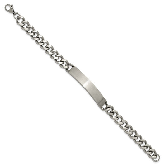Chisel Stainless Steel Bushed and Polished Curb Link 8 inch ID Bracelet SRB3227-8