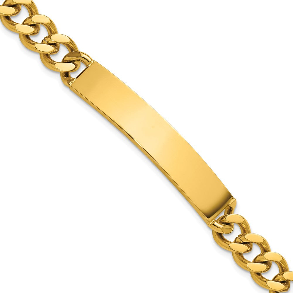 Chisel Stainless Steel Polished Yellow IP-plated Curb Link 8.5 inch ID Bracelet SRB3229-8.5