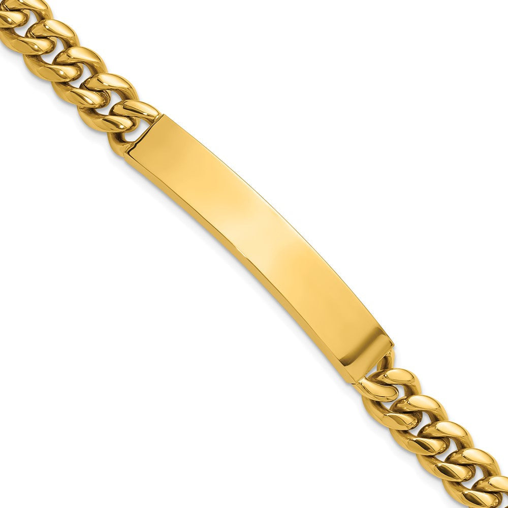 Chisel Stainless Steel Polished Yellow IP-plated Curb Link 8mm 8.5 inch ID Bracelet SRB3286-8.5