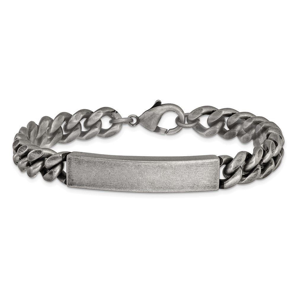 Chisel Stainless Steel Antiqued and Brushed 10mm 8.5 inch ID Bracelet SRB3288-8.5