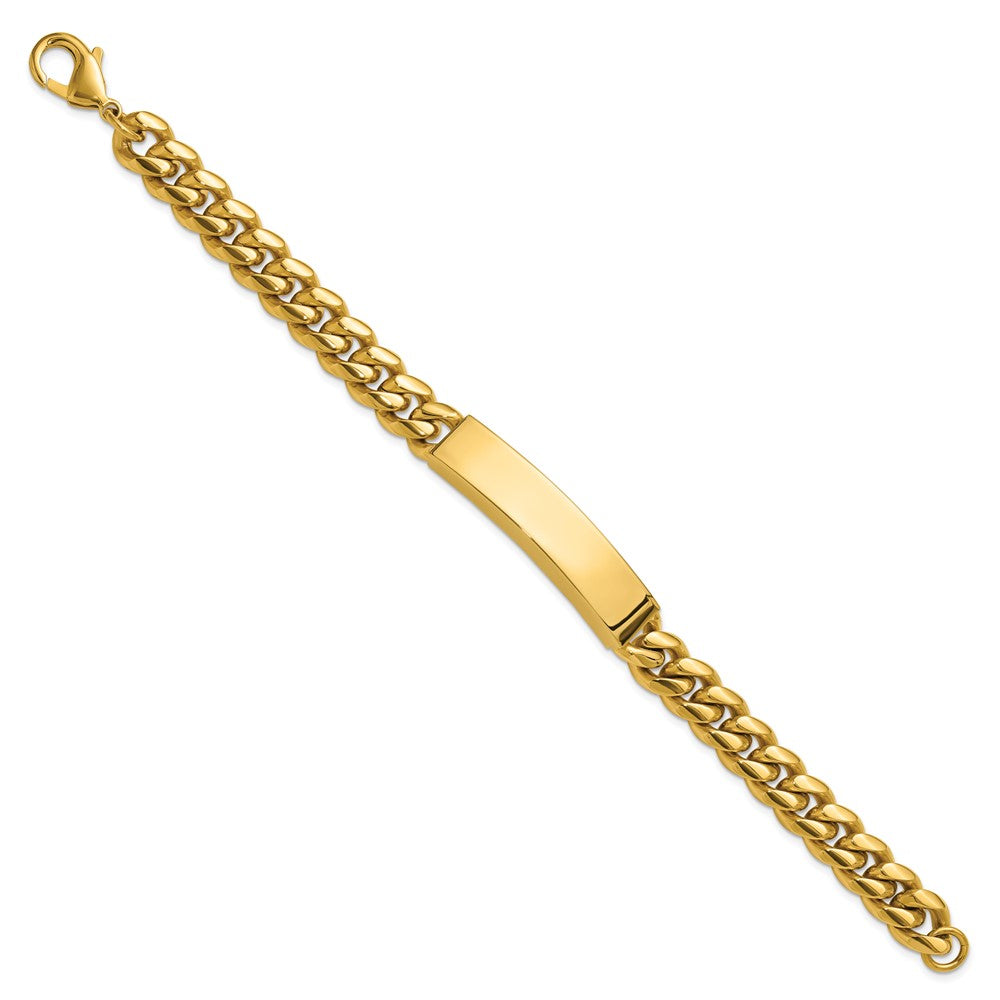 Chisel Stainless Steel Polished 10mm Yellow IP-plated 8.5 inch ID Bracelet SRB3289-8.5