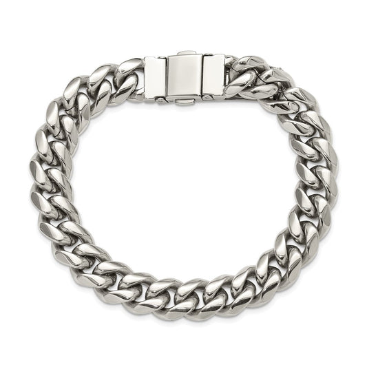 Chisel Stainless Steel Polished 12mm 8.25 inch Link Bracelet SRB3292-8.25