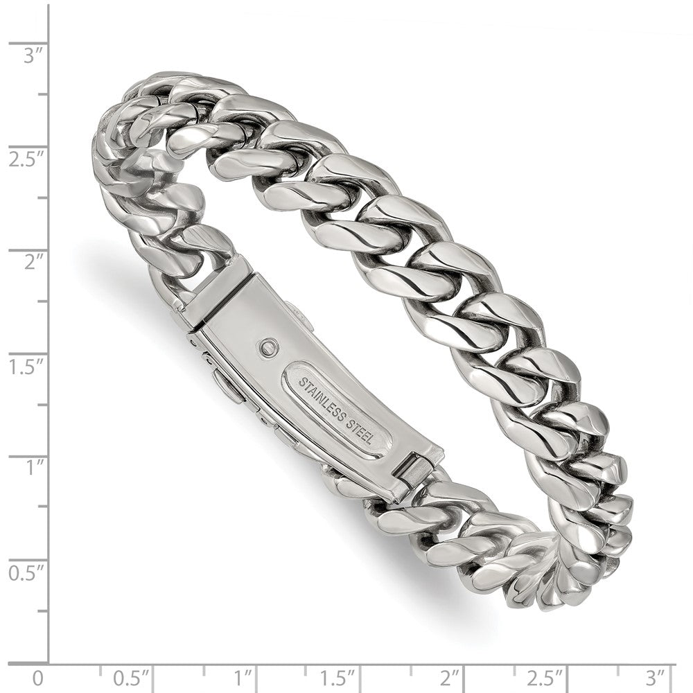 Chisel Stainless Steel Polished 12mm 8.25 inch Link Bracelet SRB3292-8.25
