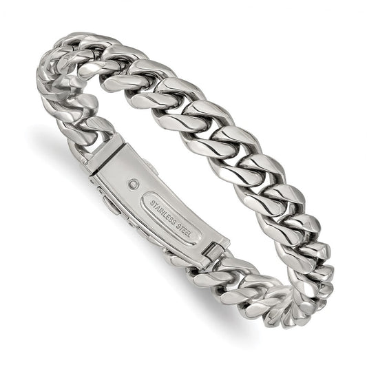 Chisel Stainless Steel Polished 12mm 8.25 inch Link Bracelet SRB3292-8.25