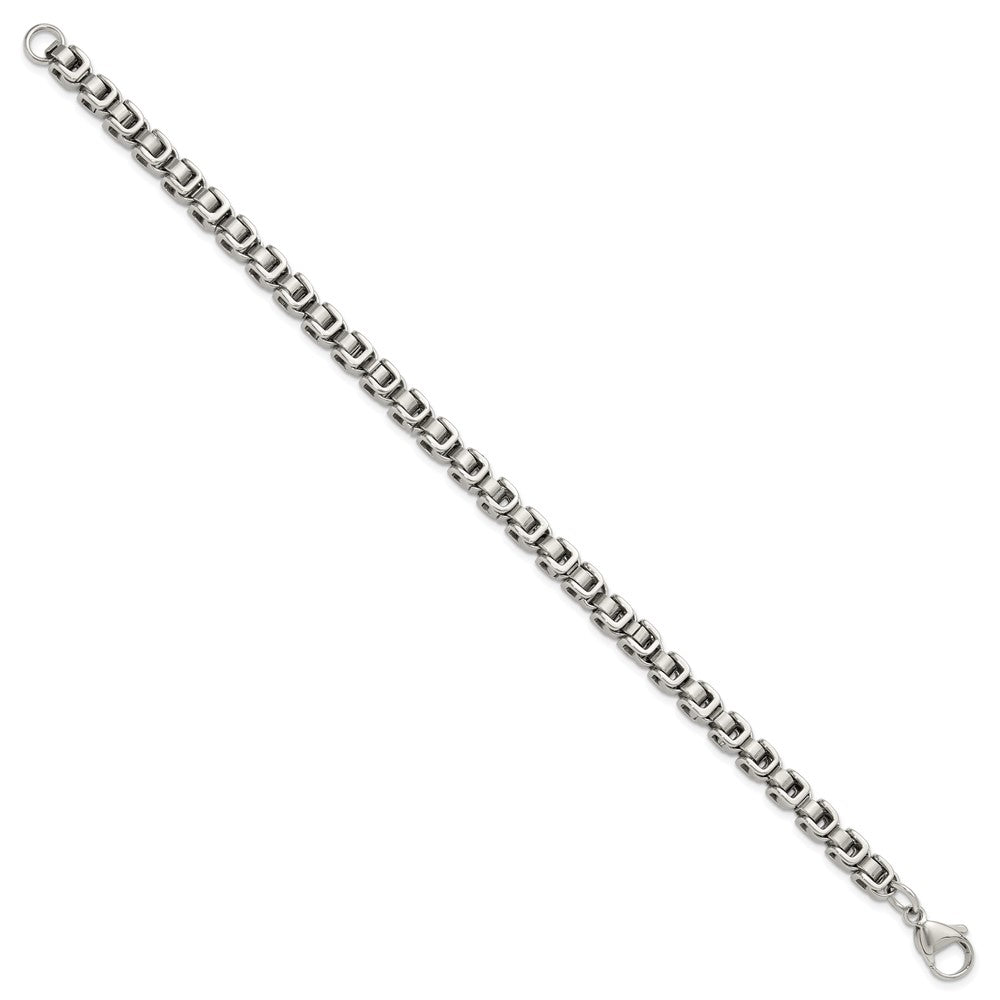 Chisel Stainless Steel Polished 8.5 inch Chain Link Bracelet SRB3302-8.5