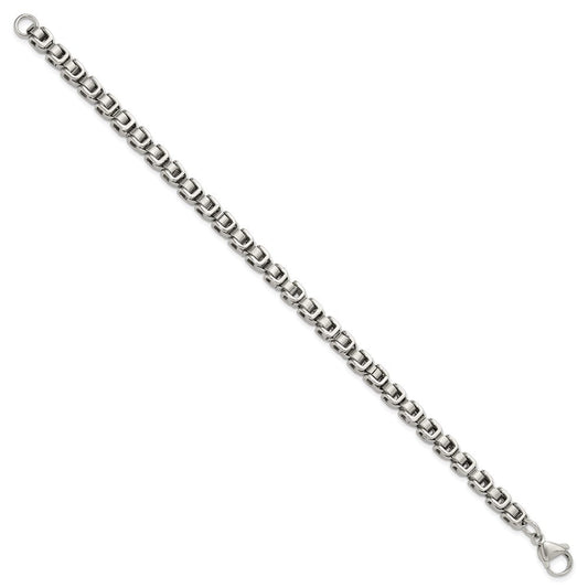 Chisel Stainless Steel Polished 8.5 inch Chain Link Bracelet SRB3302-8.5