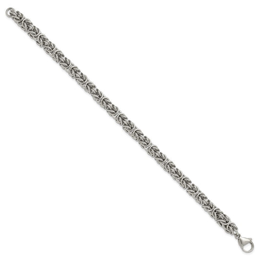 Chisel Stainless Steel Polished 6mm 8.5 inch Fancy Link Bracelet SRB3303-8.5