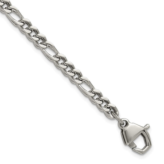 Chisel Stainless Steel Polished 4mm 8.5 inch Franco Chain Bracelet SRB3307-8.5