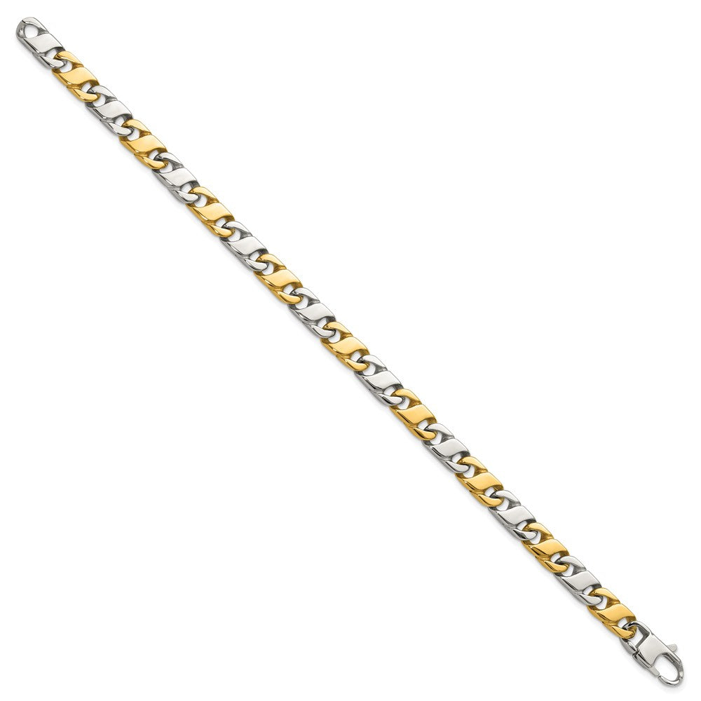 Chisel Stainless Steel Polished Yellow IP-plated 6mm 8.5 inch Infinity Link Bracelet SRB3308-8.5