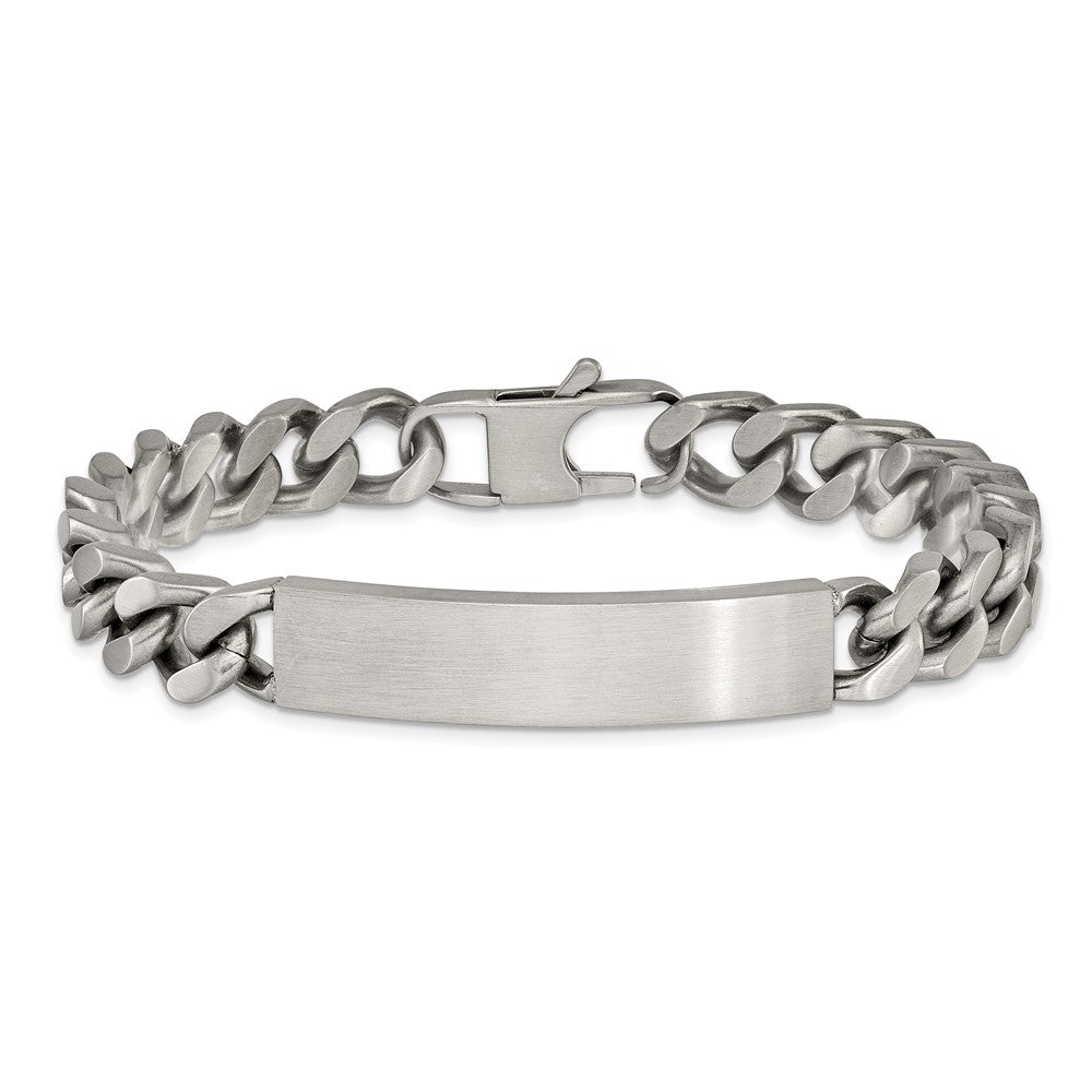 Chisel Stainless Steel Brushed and Polished Curb Link 8.5 inch ID Bracelet SRB3325-8.5