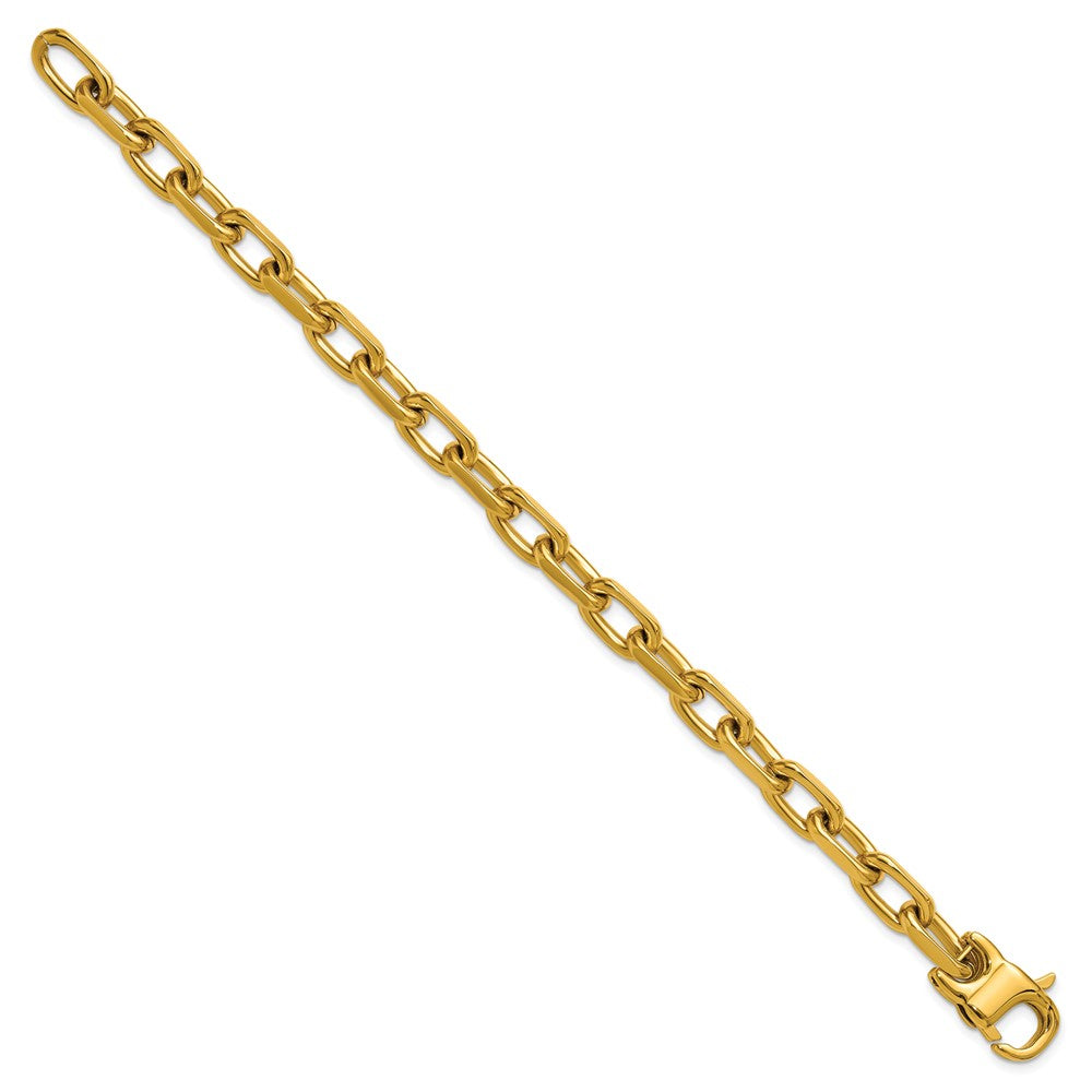 Chisel Stainless Steel Polished Yellow IP-plated 7mm 7.75 inch Open Link Bracelet SRB3360-7.75