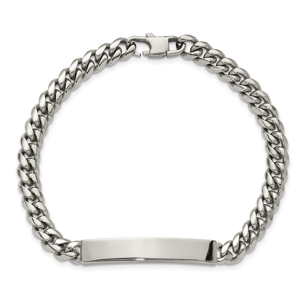 Chisel Stainless Steel Polished Curb Link 8 inch ID Bracelet SRB3382-8