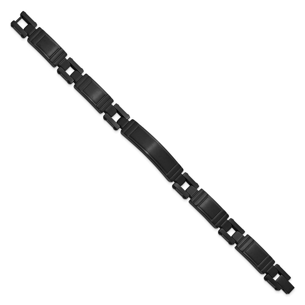 Chisel Stainless Steel Brushed Black IP-plated 8.25 inch ID Bracelet SRB3383-8.25